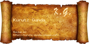 Kurutz Gunda névjegykártya